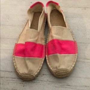 NWOT Soludos Smoking Slipper (Pink Stripe) size 8